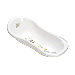 keeeper Winnie l'Ourson Baignoire pour Bébé Ergonomique avec Bouchon, De 0 à 12 Mois Environ, 100 cm, Maria, Blanc