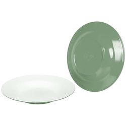 Bo-Camp - Plato Hondo - Bicolor - 4 Piezas - Verde