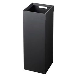 Yamazaki 4489 TOWER Grande poubelle, noir, Acier, minimaliste, 22.5 x 22.5 x 60 c m
