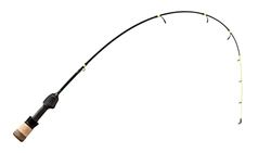 13 FISHING - Tickle Stick - Caña de Pescar en Hielo - 27" ML (luz Media) - 1/8 oz - 1/4 oz - Punta Plana PC2 en Blanco - TS3-27ML