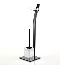 Oresteluchetta Columna Porta Cepillo y Papel higiénico, Acero, caña de Fusil, 70 x 20 x 20 cm (Alto x Ancho x Profundo)