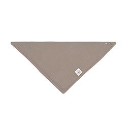 LÄSSIG Baby Kids Muslin gecertificeerd GOTS Mull Triangle slabbetje katoen drukknop 2-laags/Bandana taupe