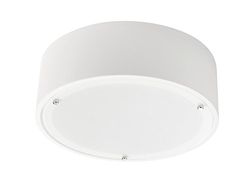 Kos Lighting 400033914 circa Plafoniera gesso E27 bianco diametro 25 cm Altezza 8 cm