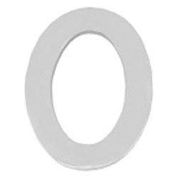 Wolfpack 5320020 - Number “0” + Screws (10 cm) Matt Silver Colour