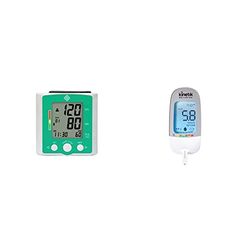 Kinetik Wellbeing Advanced Wrist Blood Pressure Monitor - Used by The NHS – BIHS and ESH Validated & Blood Glucose Monitoring System – Used by The NHS