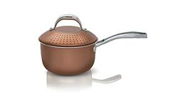 Pensofal, Pentola per pasta, Serie Magnifiqa®, Pastasi, Antiaderente, Diametro 16 cm, Adatta All' induzione, 1,5 L, Utilizzabile in Forno, In scatola regalo, Interno Diamante 24K, Effetto Rame