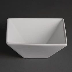 Olympia Whiteware Lot de 12 bols carrés en porcelaine 170 mm
