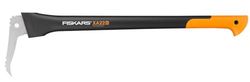 Fiskars Zapa de cabo longo, comprimento: 78 cm, lâmina de aço temperado/cabo resistente em fibra de vidro, estojo de armazenamento e transporte incluído, preto/laranja, WoodXpert, XA22, 1003623