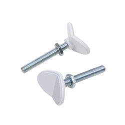 Safety 1st Tornillo Y Adaptador para barandillas, compatible con barrera de seguridad metalica Easy Close Metal y Auto Close, color Blanco, 2 unidades