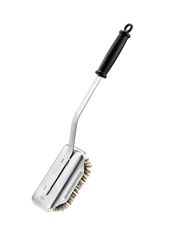 RÖSLE Spazzola per la pulizia del barbecue SlideX, con manico lungo e manico in plastica, setole intercambiabili, in ottone, lunghezza: 47,5 cm, larghezza: 8,4 cm, altezza: 8,5 cm