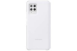 Samsung Galaxy A42 5G S View Wallet Cover, Smart Sensor, Hidden Pockets, Full Protection, Sleek Design, White