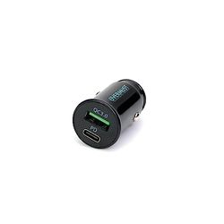 OVERMUST - Chargeur de Voiture 36W | Ports USB PD3.0 et QC 3.0 | Compatible iPhone 14, 13, 12 Pro Max, Samsung, Huawei, iPad, MacBook, AirPods | Ultra Compact | Sécurité Maximale, Noir