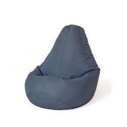 GO GIFT Pouf Poire Gris 130 x 90 cm