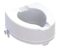 Identités, Réhausse WC Modèle Ibiza, Forme anatomique confortable, Fixation rapide et sans outil, Entretien et désinfection facile, Améliore la sécurité aux WC, Hauteur 15 cm, Sans couvercle