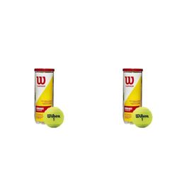 Wilson WRT100101 Palline da Tennis Champ Extra Duty, Tubo con 3 Palline, per Tutte le Superfici, Giallo (Confezione da 2)