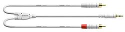 CORDIAL Cable Y schouderriem mini-jack / 2 Cinch lang 90 cm wit