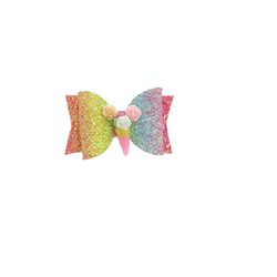 Inca- Gancio per Capelli Fiocco Unicorno, Multicolore, 43164
