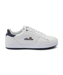 ellesse Aquila, Scarpe da Golf Unisex-Adulto, Bianco e Blu Navy, 12 UK