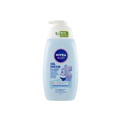 NIVEA BABY Duschgel från hår till fötter 500 ml, babyduschgel för mjuk och ren hud och hår, babyduschtvål med tårfritt skydd, fuktgivande och mjukgörande babyschampo