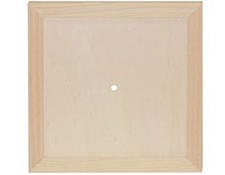 Reloj madera de pino macizo cuadrado con cristal 27x27cm.grosor 4cm.