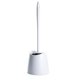 TATAY Brosse Toilettes WC | Matériaux Résistants | Design Moderne | Brosse Fixe et Durable pour Hygiène Parfaite | Plusieurs Couleurs Disponibles | 12 x 12 x 38 cm – Blanc