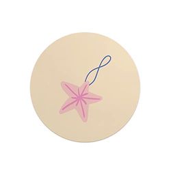 Questo Casa, Round Digital Printed Mouse Pad, Non-Slip Base, for Office and Home, Diameter:22cm