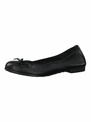 MARCO TOZZI Ballerine Donna in Pelle con Fiocco, Nero (Schwarz 1), 41 EU