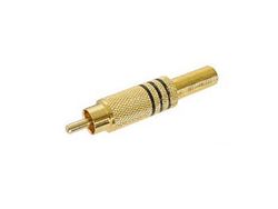 VELLEMAN - CA048B RCA-stekker, verguld, zwart 140742