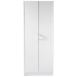 VEVOR Armoire de rangement autoportante de 152,4 cm de haut, 50 kg avec 3 étagères (2 réglables), garde-manger utilitaire en bois d'ingénierie pour cuisine, salle à manger, blanc