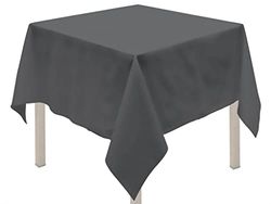 Soleil d'ocre Toalha de mesa antimanchas, cinzento (antracite), 180 x 180 cm