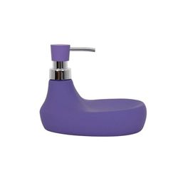 MSV Dispenser di Sapone Porta Spugna in Ceramica Marbella Viola
