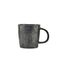 House Doctor Grande tasse en faïence Pion noir | Tasse en grès pour thé, café et cacao | Design danois dans le style scandi large, noir Pebble