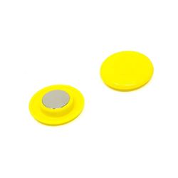 Aimant de Bureau de Planification Jaune Haute Puissance pour Réfrigérateur, Tableau Blanc, Tableau D'Affichage de 40mm dia x 11mm de Haut - Pack de 60