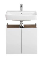 Pelipal Mobile sottolavabo Quickset 947 in bianco lucido/Rivera replica orizzontale, larghezza 60 cm, senza lavabo con 2 ante