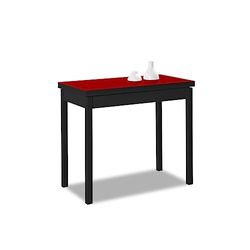 ASTIMESA Boek type keukentafel, rood, 80 x 40 cm tot 80 x 80 cm