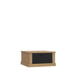 Forte Möbel KASZIMIRO Tavolino in legno di quercia Waterford, nero, 85 x 43,4 x 85 cm (L x A x P)