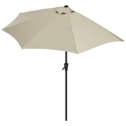 Sekey Halfronde parasol 270 cm met zwengel, UV 50+, balkonscherm voor terras en tuin, windbestendig, 100% polyester, incl. klittenband