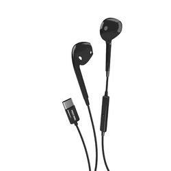 Music Hero auricolari a filo USB-C, cuffiette USB-C, comandi integrati, microfono, semi in-ear, nero