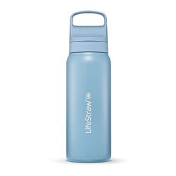 LifeStraw Go Series - Botella de acero inoxidable con filtro de agua, Filtra bacterias, parasitos y microplasticos 700 ml