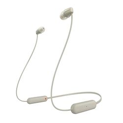 Sony WI-C100 Wireless In-ear Headphones - Up to 25 hours of battery life - Water resistant - Built-in mic for phone calls - Voice Assistant compatible - Reliable Bluetooth® connection - Taupe