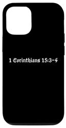 Carcasa para iPhone 14 Escritura, 1 Corintios 15:3-4
