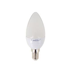 Xanlite - Lampadina LED a fiamma, attacco E14, 5-5 W Cons. (40 W Eq), luce bianca calda