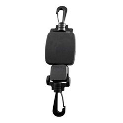 ABYSSTAR Retraktor con Moschettoni e Guinzaglio in Acciaio Inossidabile, 40 cm, 40 Unisex-Adulto, Nero, L