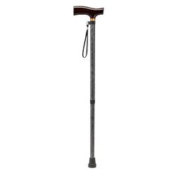 Homecraft Coloured Walking Sticks, Height-Adjustable Walking Stick for Stability and Support, Grey Marble