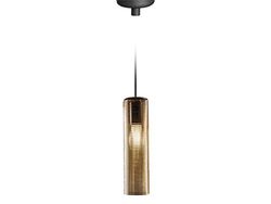 Homemania Lampada a Sospensione Clio, Nero, Miele in Vetro, 8.5 x 8.5 x 31 cm, 1 x E27, Max 57W, 1050lm, 2700K, 220-240V