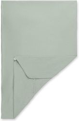 Hauck Baby hoeslaken 60 x 120 cm voor reisbedmatrassen, babymatrasovertrek katoen mousseline, machinewasbaar op 60 °C, babylaken met elastiek (Sage)