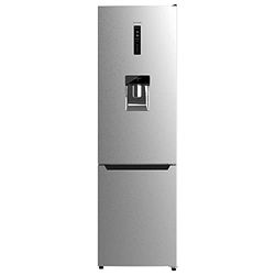 Cecotec Frigorífico Combi 2 Puertas con Dispensador de Agua Bolero CoolMarket Combi 322 WD Inox D. 322 L, Altura 185 y 60 cm de Ancho, Bajo Consumo, Motor Inverter Plus, Total No Frost