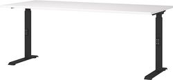 Germania Escritorio 7912-614, Blanco/Negro, Altura Ajustable, 180 x 91 x 80 cm (Ancho x Alto x Profundidad)