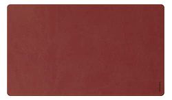 RHODIA 194239C - Nacarat Soft Desk Pad - Size S (60x35 cm) - Italian Faux Leather - Orange Saddle Stitching - Rhodiarama Home Office Collection - Office Organization & Designer Storage