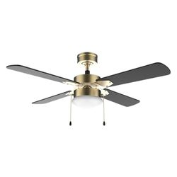 Cecotec Plafondventilator met Licht EnergySilence Aero 450 GoldBlack, 50 W en 42”, met licht, 3 snelheden, 4 omkeerbare bladen en zomer-/winterstand